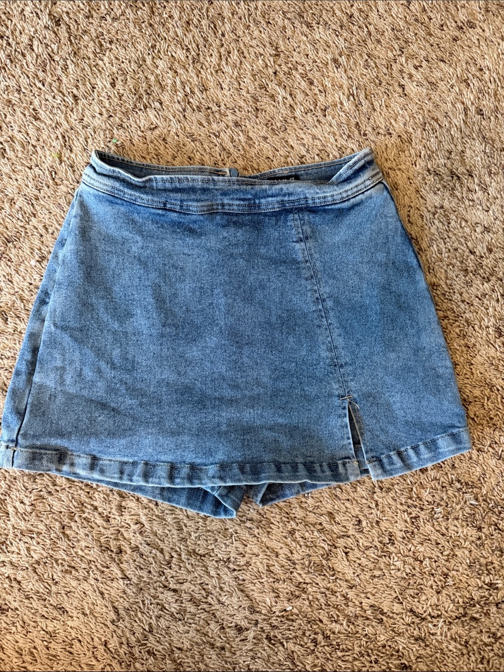 Timing Blue Denim Mini Skort